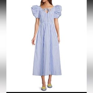 Antonio Melani size 8 blue gingham dress.